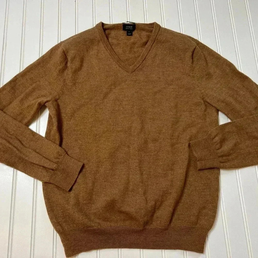 J. Crew Brown V-Neck Sweater